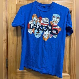 Maroon 5 band M unisex cobalt blue Tultex brand t shirt